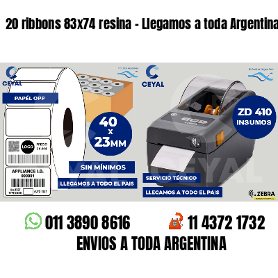 20 ribbons 83x74 resina - Llegamos a toda Argentina