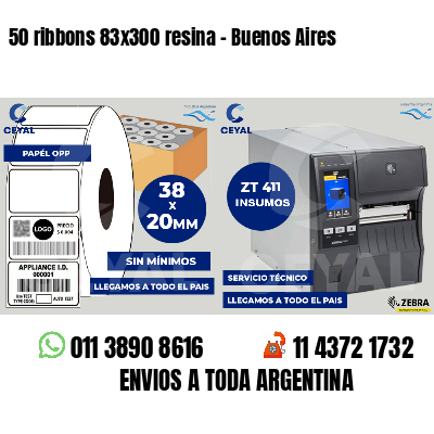 50 ribbons 83x300 resina - Buenos Aires