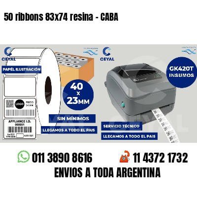 50 ribbons 83x74 resina - CABA