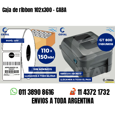 Caja de ribbon 102x300 - CABA