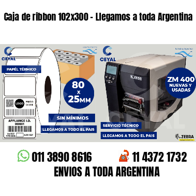 Caja de ribbon 102x300 - Llegamos a toda Argentina