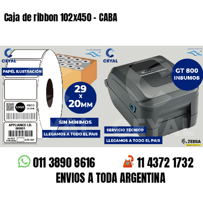 Caja de ribbon 102x450 - CABA