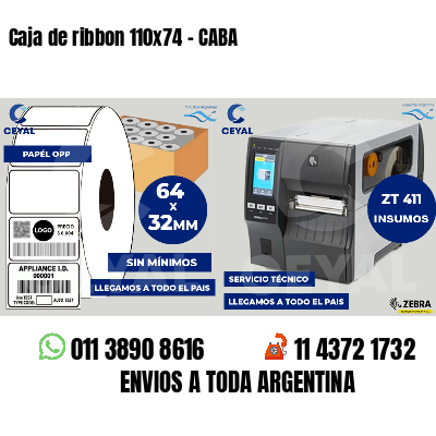 Caja de ribbon 110x74 - CABA
