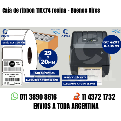 Caja de ribbon 110x74 resina - Buenos Aires