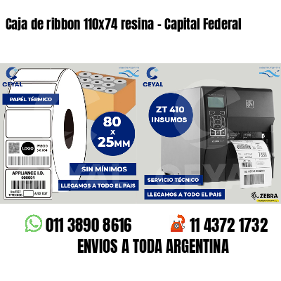 Caja de ribbon 110x74 resina - Capital Federal