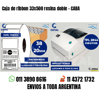Caja de ribbon 33x500 resina doble - CABA