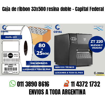 Caja de ribbon 33x500 resina doble - Capital Federal