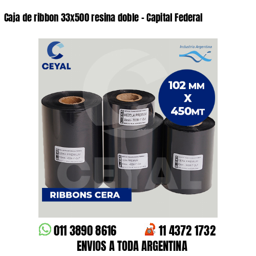 Caja de ribbon 33×500 resina doble – Capital Federal
