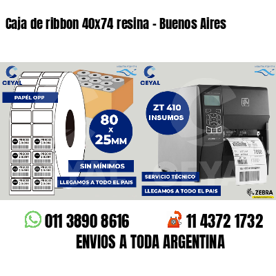 Caja de ribbon 40x74 resina - Buenos Aires