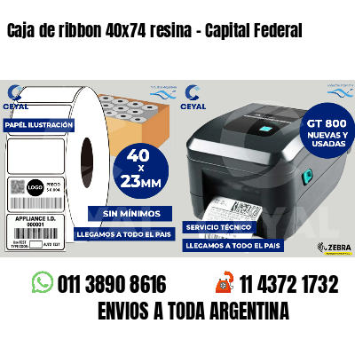 Caja de ribbon 40x74 resina - Capital Federal