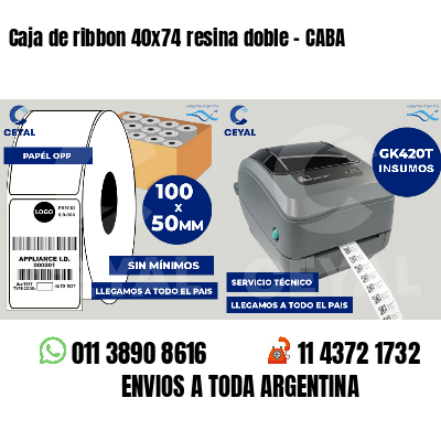 Caja de ribbon 40x74 resina doble - CABA