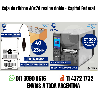 Caja de ribbon 40x74 resina doble - Capital Federal