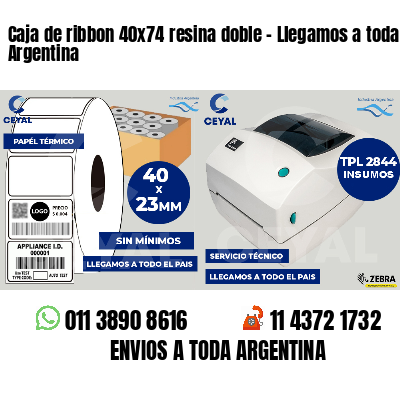 Caja de ribbon 40x74 resina doble - Llegamos a toda Argentina