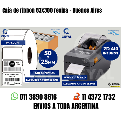 Caja de ribbon 83x300 resina - Buenos Aires