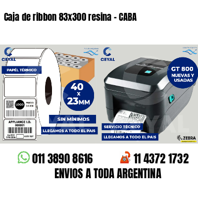 Caja de ribbon 83x300 resina - CABA