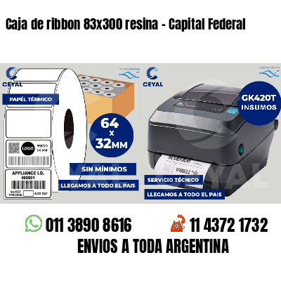 Caja de ribbon 83x300 resina - Capital Federal