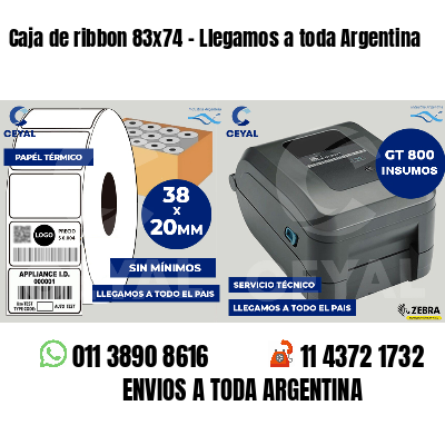 Caja de ribbon 83x74 - Llegamos a toda Argentina