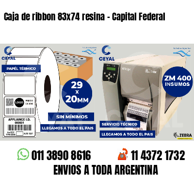 Caja de ribbon 83x74 resina - Capital Federal