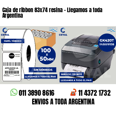 Caja de ribbon 83x74 resina - Llegamos a toda Argentina