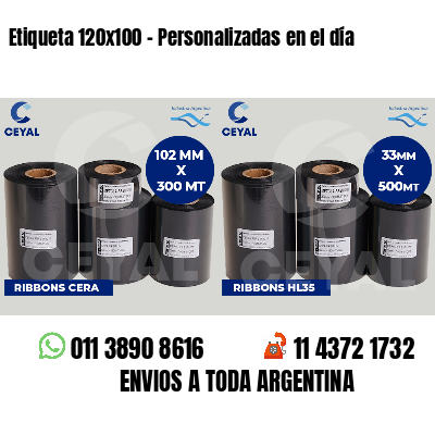 Etiqueta 120x100 - Personalizadas en el día