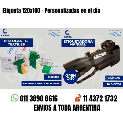 Etiqueta 120x100 - Personalizadas en el día