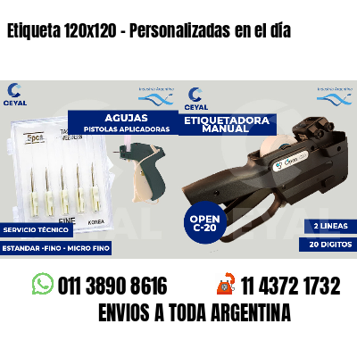 Etiqueta 120x120 - Personalizadas en el día