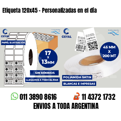 Etiqueta 120x45 - Personalizadas en el día