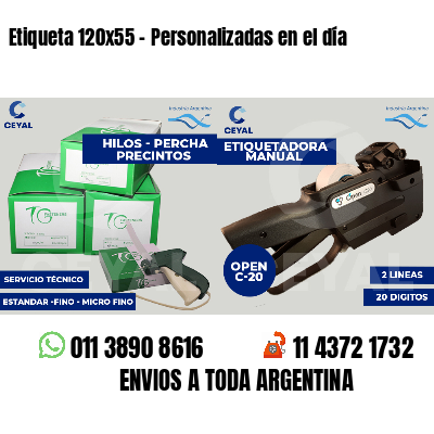 Etiqueta 120x55 - Personalizadas en el día