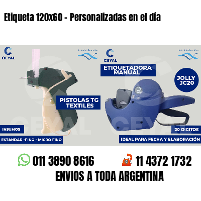 Etiqueta 120x60 - Personalizadas en el día