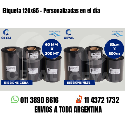 Etiqueta 120x65 - Personalizadas en el día