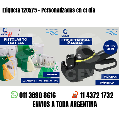Etiqueta 120x75 - Personalizadas en el día