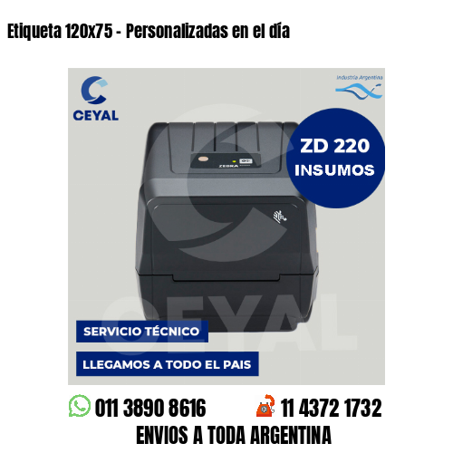Etiqueta 120×75 – Personalizadas en el día