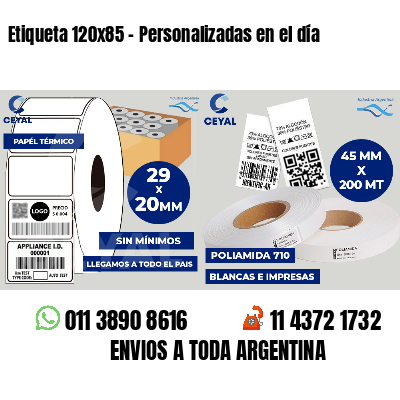 Etiqueta 120x85 - Personalizadas en el día