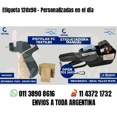 Etiqueta 120x90 - Personalizadas en el día