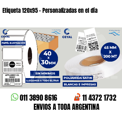 Etiqueta 120x95 - Personalizadas en el día