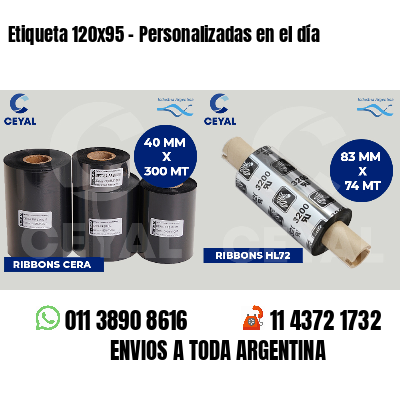Etiqueta 120x95 - Personalizadas en el día