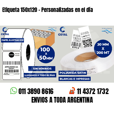 Etiqueta 150x120 - Personalizadas en el día