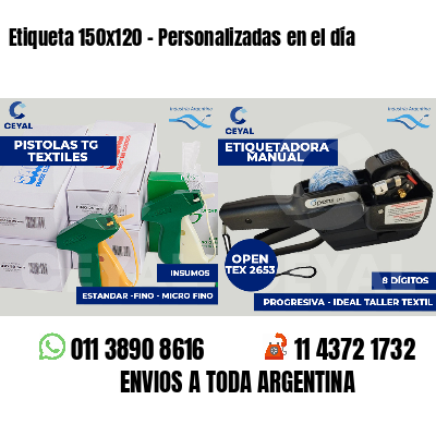 Etiqueta 150x120 - Personalizadas en el día