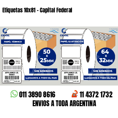 Etiquetas 10x81 - Capital Federal