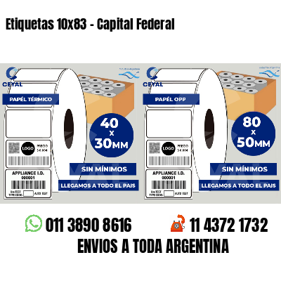 Etiquetas 10x83 - Capital Federal