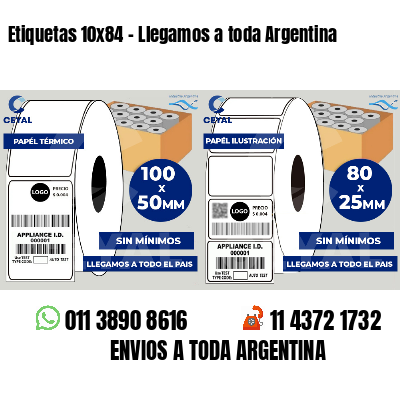 Etiquetas 10x84 - Llegamos a toda Argentina