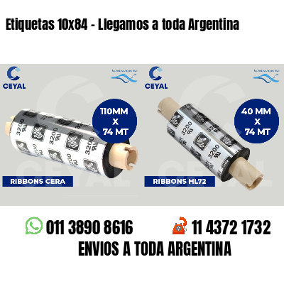 Etiquetas 10x84 - Llegamos a toda Argentina