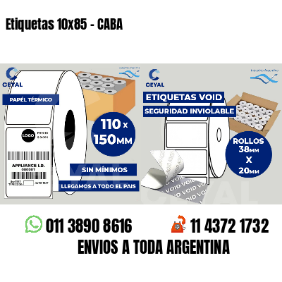 Etiquetas 10x85 - CABA