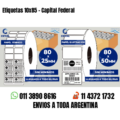Etiquetas 10x85 - Capital Federal