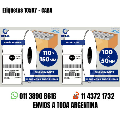 Etiquetas 10x87 - CABA
