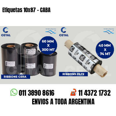 Etiquetas 10x87 - CABA