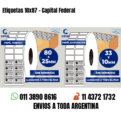 Etiquetas 10x87 - Capital Federal