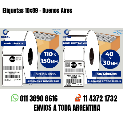 Etiquetas 10x89 - Buenos Aires