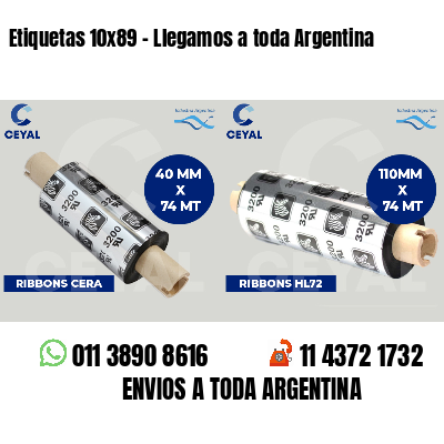 Etiquetas 10x89 - Llegamos a toda Argentina
