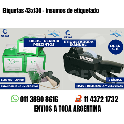 Etiquetas 43x130 - Insumos de etiquetado